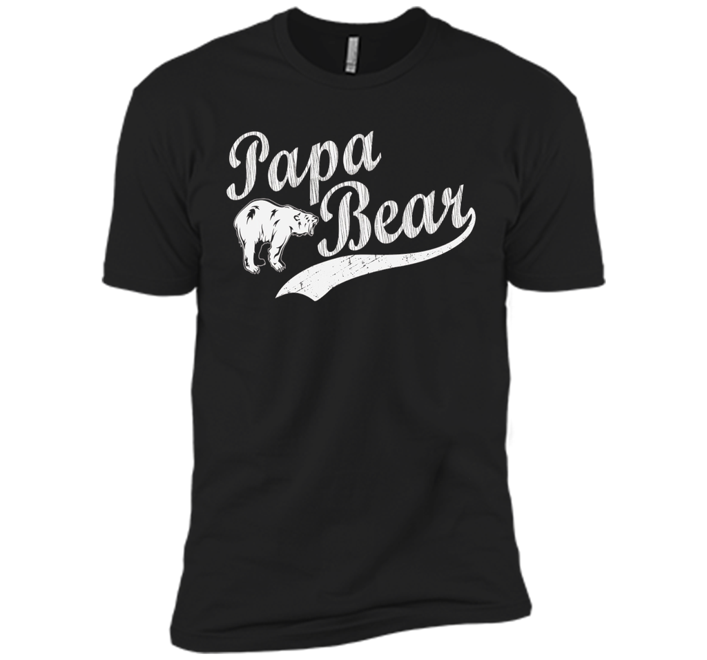 Men's Papa Bear T Shirt Father's Day Dad Gift