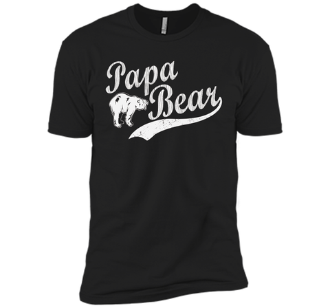 Men's Papa Bear T Shirt Father's Day Dad Gift