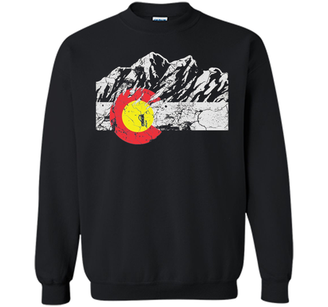 Colorado Flag Moutain Vintage T Shirt - Colorado Day Shirts