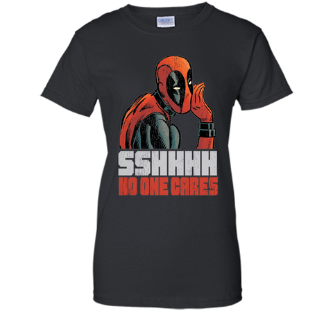 Marvel Deadpool SSHHHH No One Cares Whisper Graphic T-Shirt