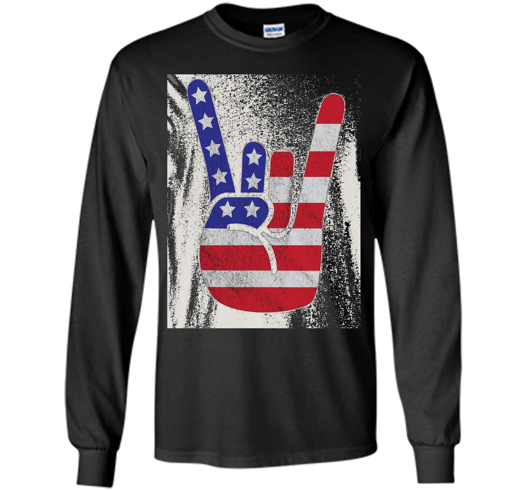 Premium Vintage American Flag Big Rock Sign America Shirt