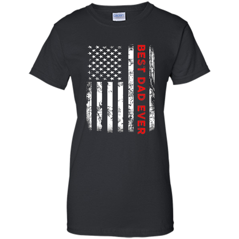 Men's Best Dad Ever American Flag Tshirt For Fathers Day