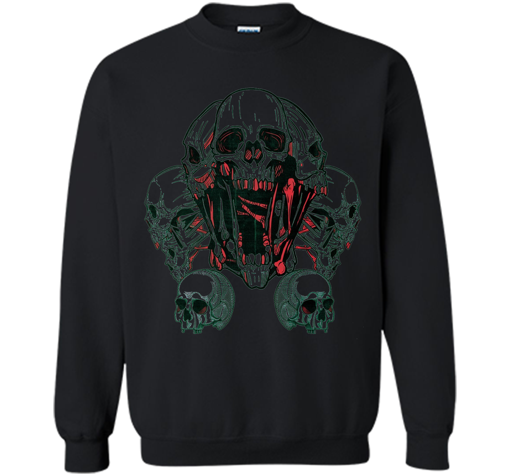 SKULLS - human skull - skeleton - horror - macabre t-shirt