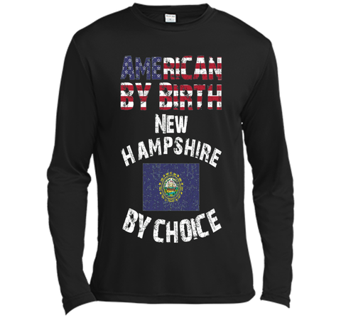 American By Birth New Hampshire By Choice State Flag T-Shirt