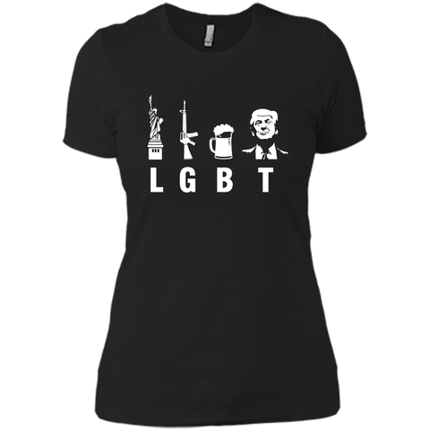 Liberty Guns Beer Trump Support T-shirts Funny Parody LGBT