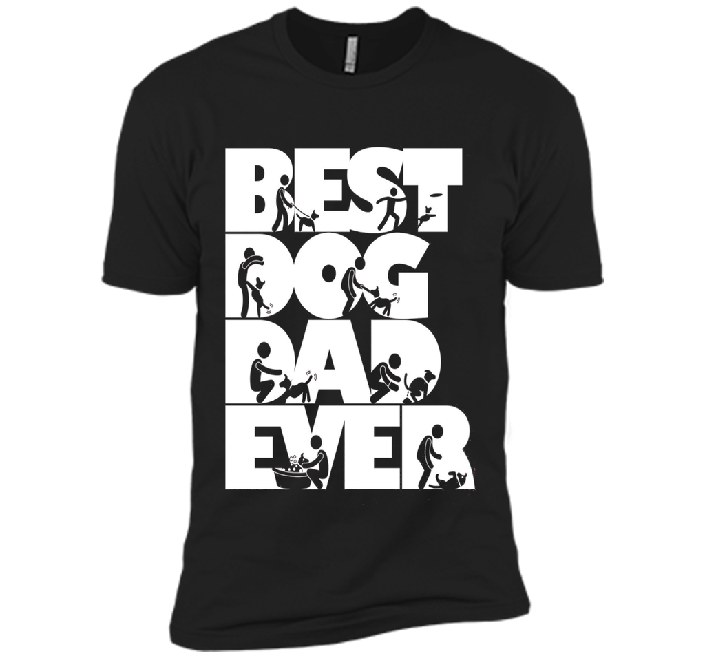 Men's Men's Funny Best Dog Dad Ever T-shirt Dog Lovers