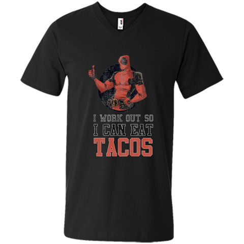 Marvel Deadpool Work Out Eat Tacos Graphic T-Shirt