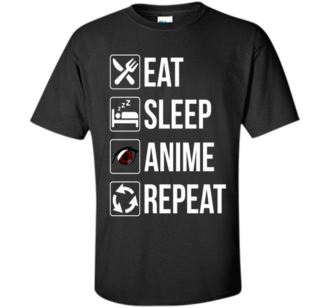 Funny Eat Sleep Anime Repeat TShirt