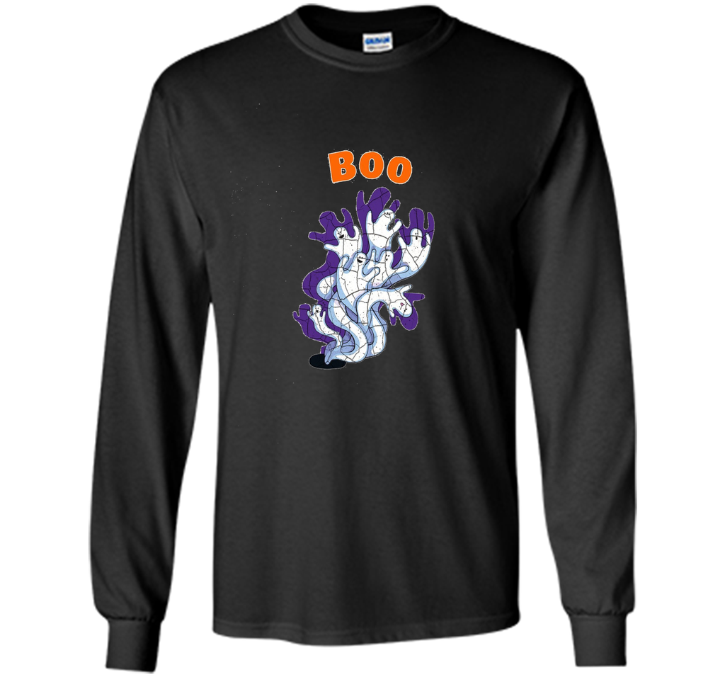 Boo Ghosts Halloween T shirt LS Ultra Cotton Tshirt