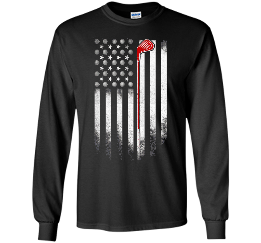 Golf American Flag T Shirt
