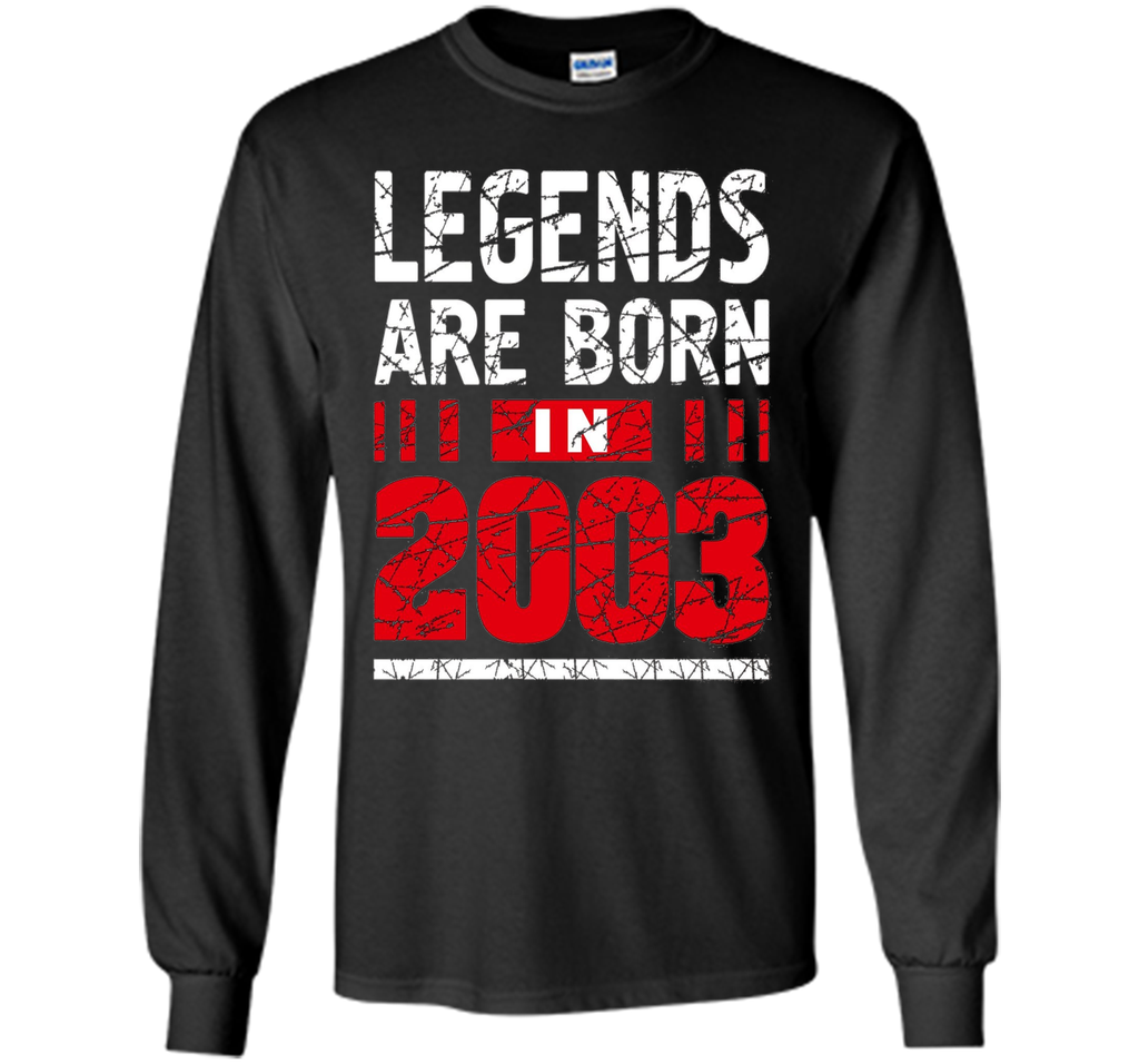 Legends Are Born in 2003 T Shirt Birthday Teenager Gift 14th