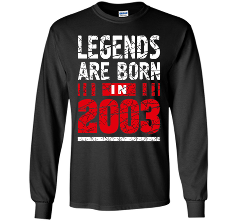 Legends Are Born in 2003 T Shirt Birthday Teenager Gift 14th