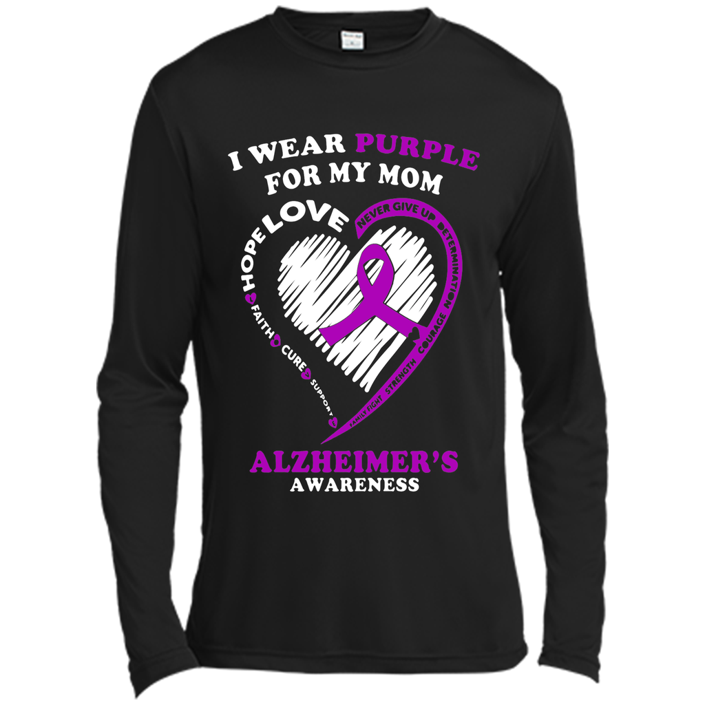 Alzheimers Awareness Shirt - I Wear Purple For My Mom