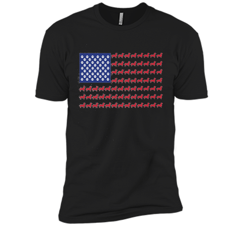 Dachshund T-Shirt - Cute American Flag 4th of July