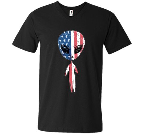 Alien With American Flag T-shirts For 4th Of July