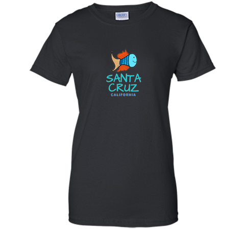 Santa Cruz California T-Shirt, Fun Fish California Surf Tee