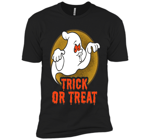 Funny Halloween Trick-or-Treat T-Shirt Ghost Tee cool shirt Next Level Premium Short Sleeve Tee