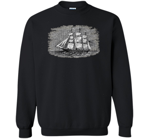 Antique vintage sailing ship Navy frigate pirate clipper tee
