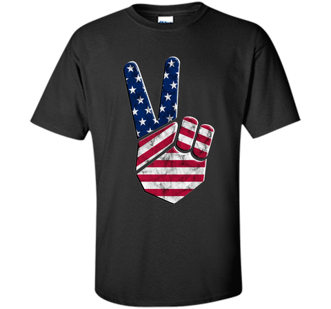 Big Peace Sign Flag Shirt 4th of July for Men Women Kids
