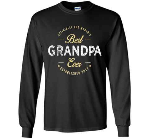official the worlds best grandpa ever established 2017 shirt