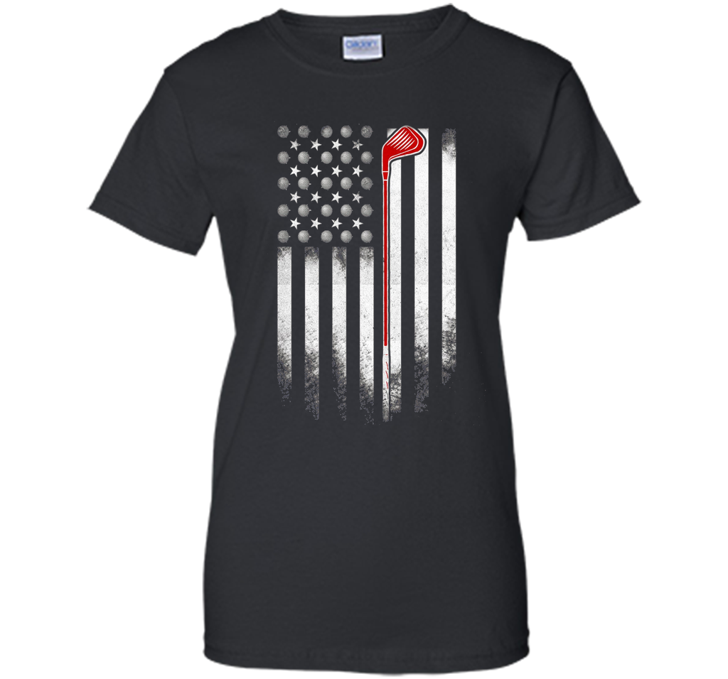 Golf American Flag T Shirt