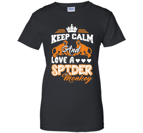 Spider Monkey Shirt - Keep Calm And Love A Spider Monkey Tee