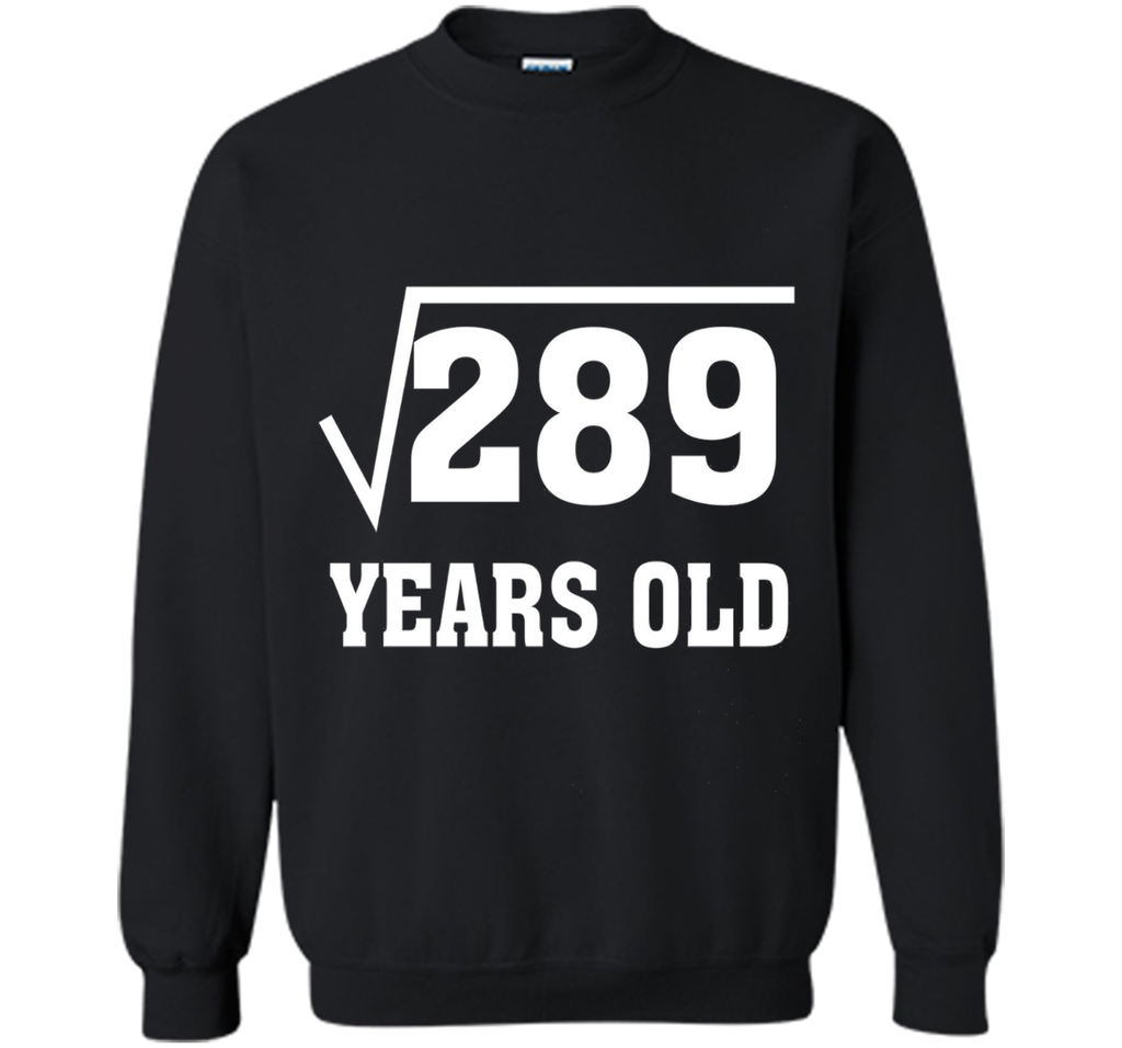 Square Root Of 289 Funny 17 Years Old T-Shirt 17th Birthday