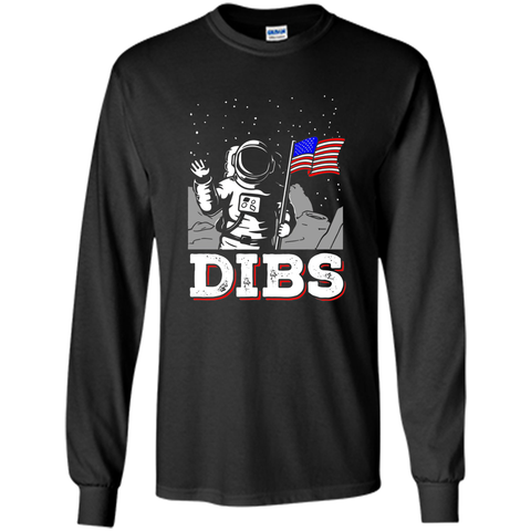 July 4 DIBS Flag On Moon Astronaut Space T-Shirt