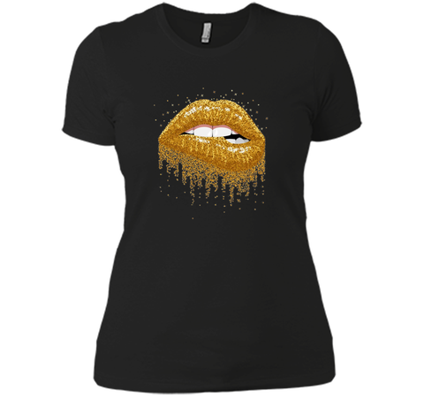 Gold Glitter Lips T-Shirt