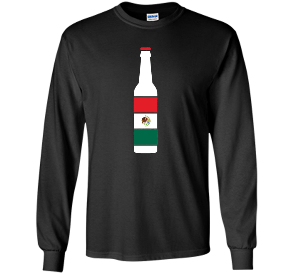 Mexico Flag Beer Bottle Soccer Apparel TriColor Gift T-Shirt