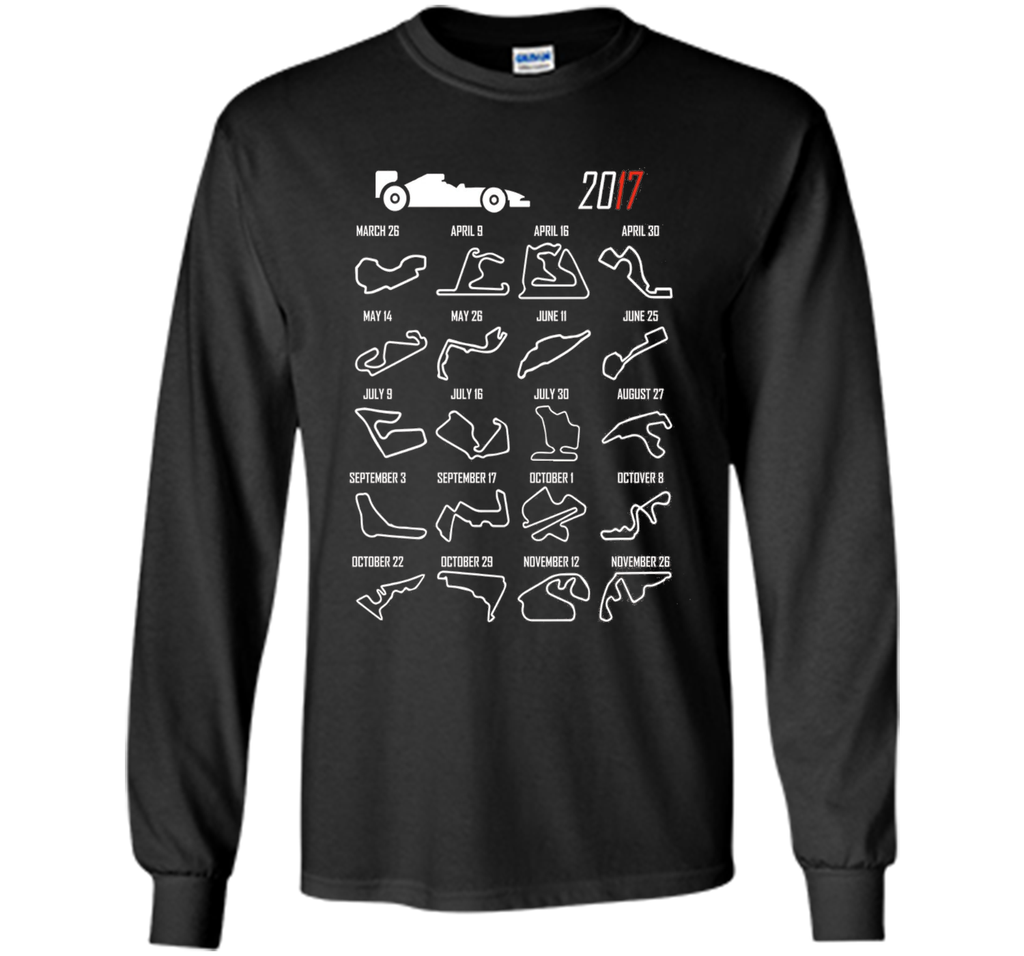 Race Calendar Racing Fan 2017 T shirt