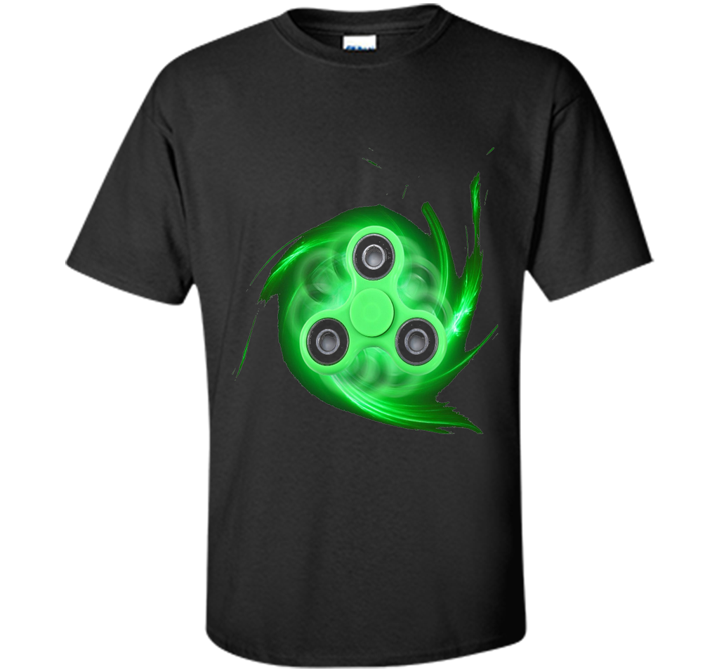 Spin Storm Fidget Toy Hand Spinner T-Shirt Green Spinner Tee