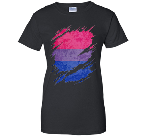 Bisexual Pride Flag Ripped T-Shirt