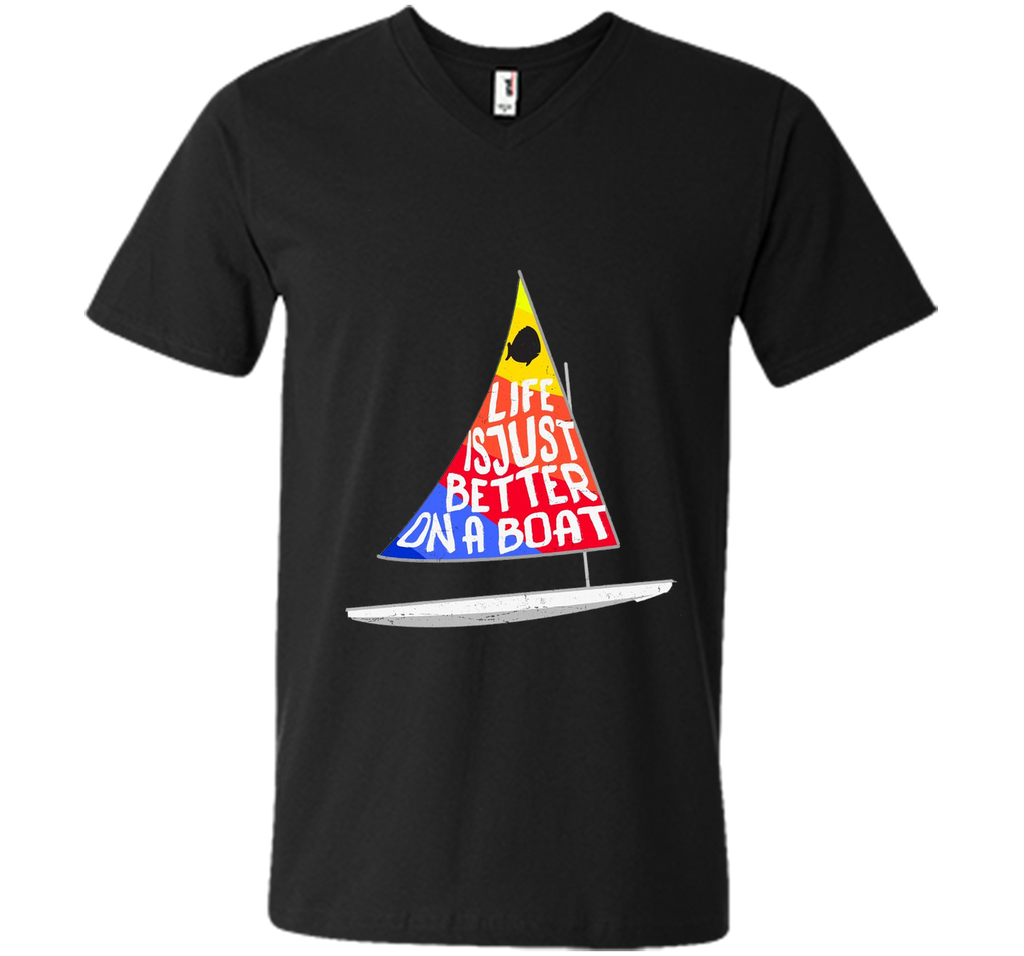 Life Is Just Better Sunfish Sailboat Rainbow Sailing T-Shirt