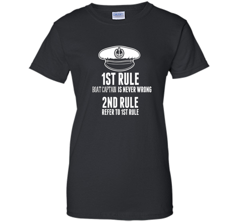 BOAT CAPTAIN IS NEVER WRONG T-Shirt Funny Boating Sail Gift