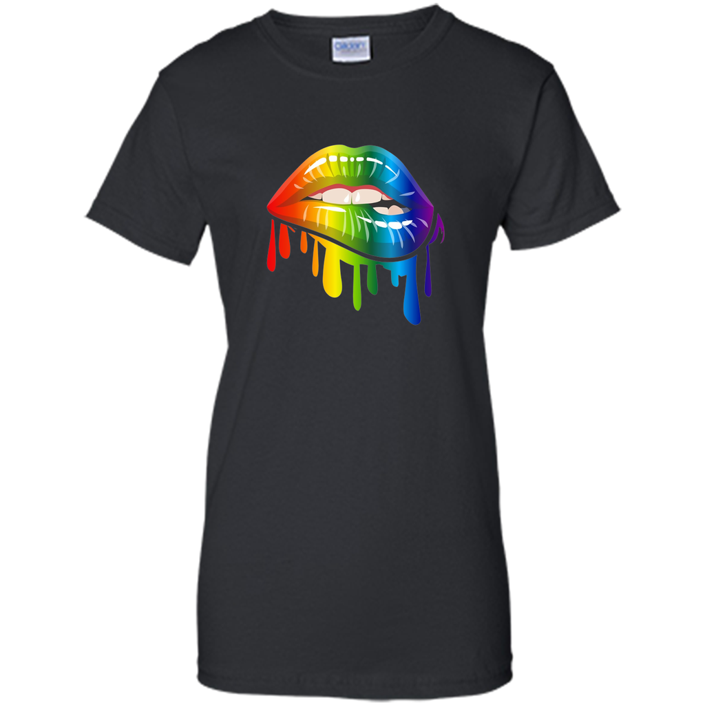 Lgbt Gay Homosexual Lesbian Rainbow Lips Pride T-Shirt