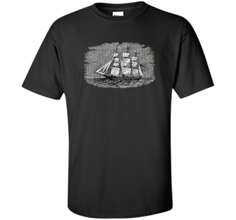 Antique vintage sailing ship Navy frigate pirate clipper tee